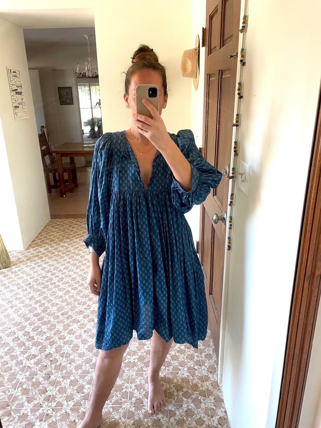 chinese dress ladies August Night Linen Dress