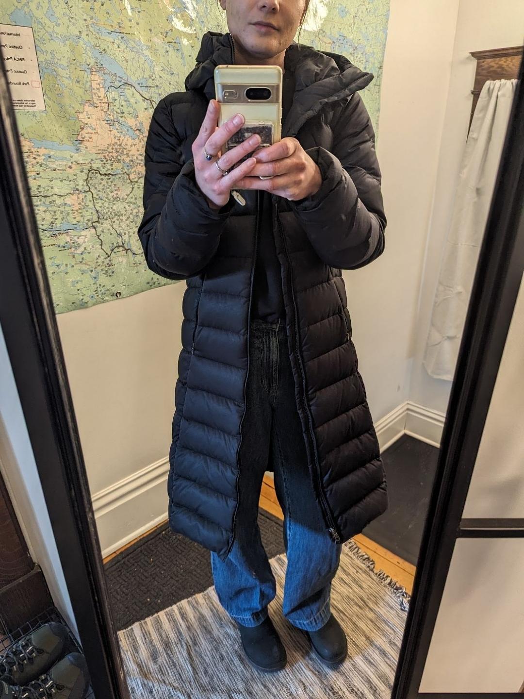 Patagonia long black jacket best sale