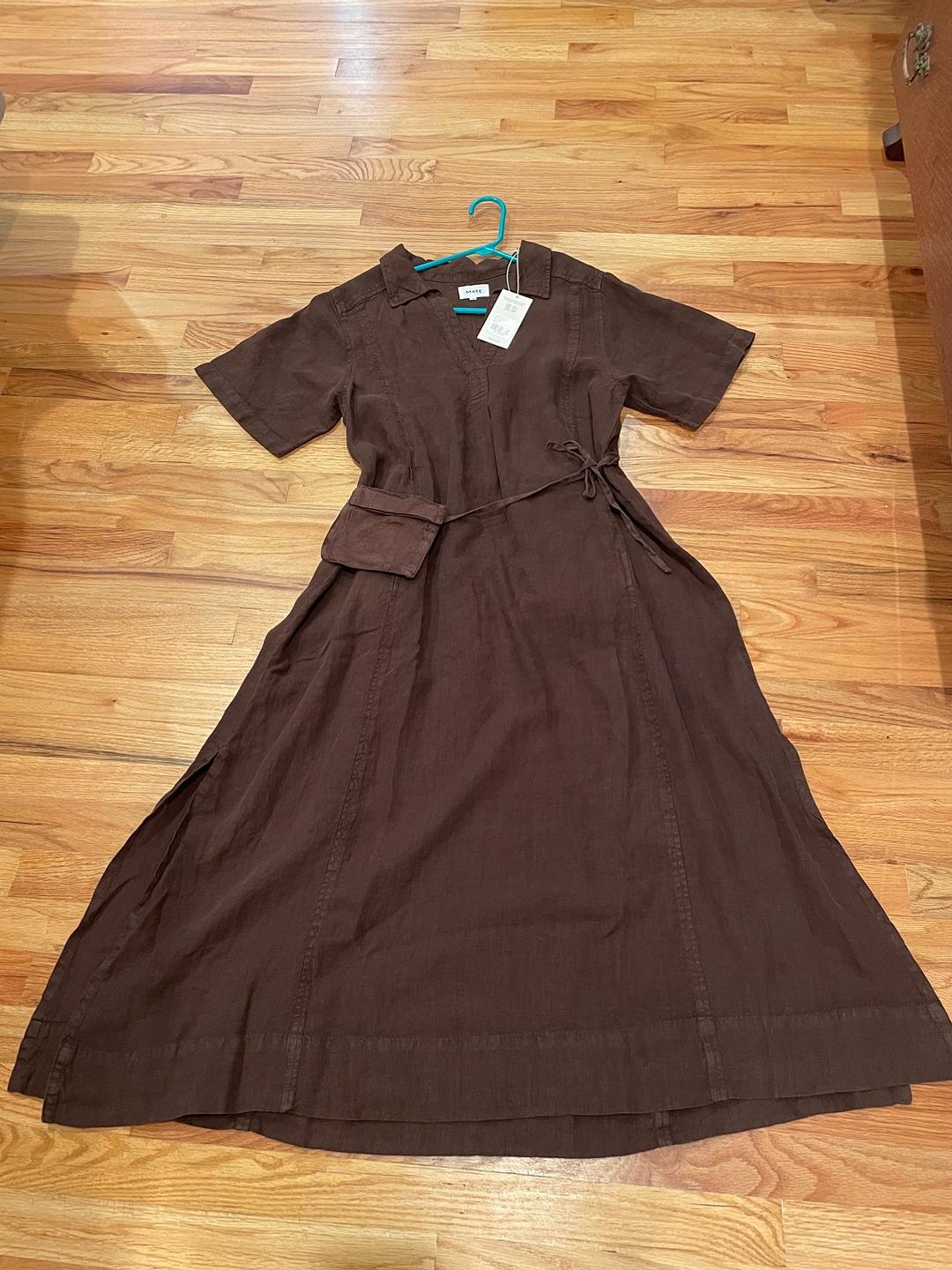 knee length dresses for ladies 7221 Lucky Linen Dress Sea-P