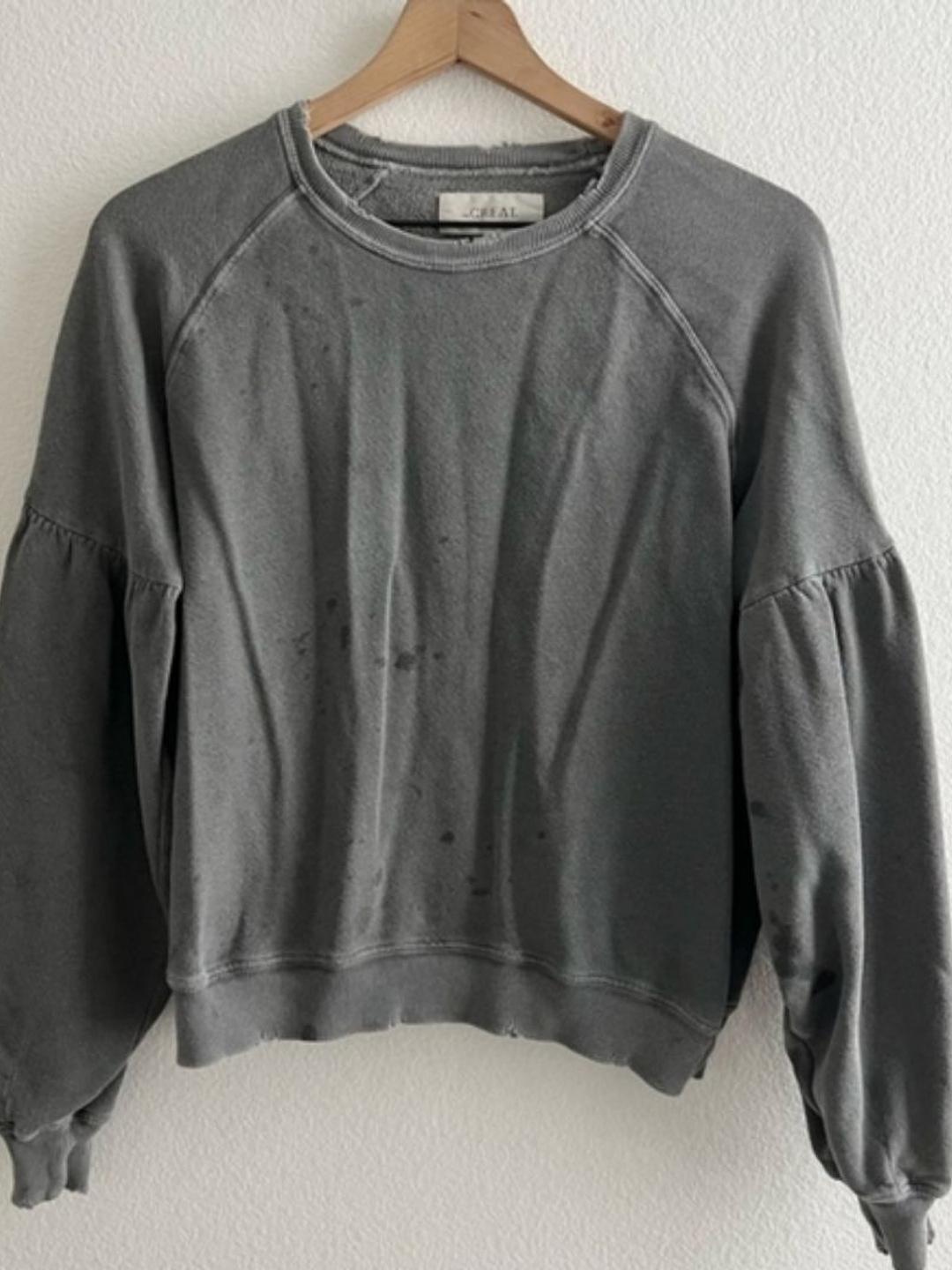 The Great The GREAT Puff Sleeve Sweatshirt Flawed Lucky Sweater