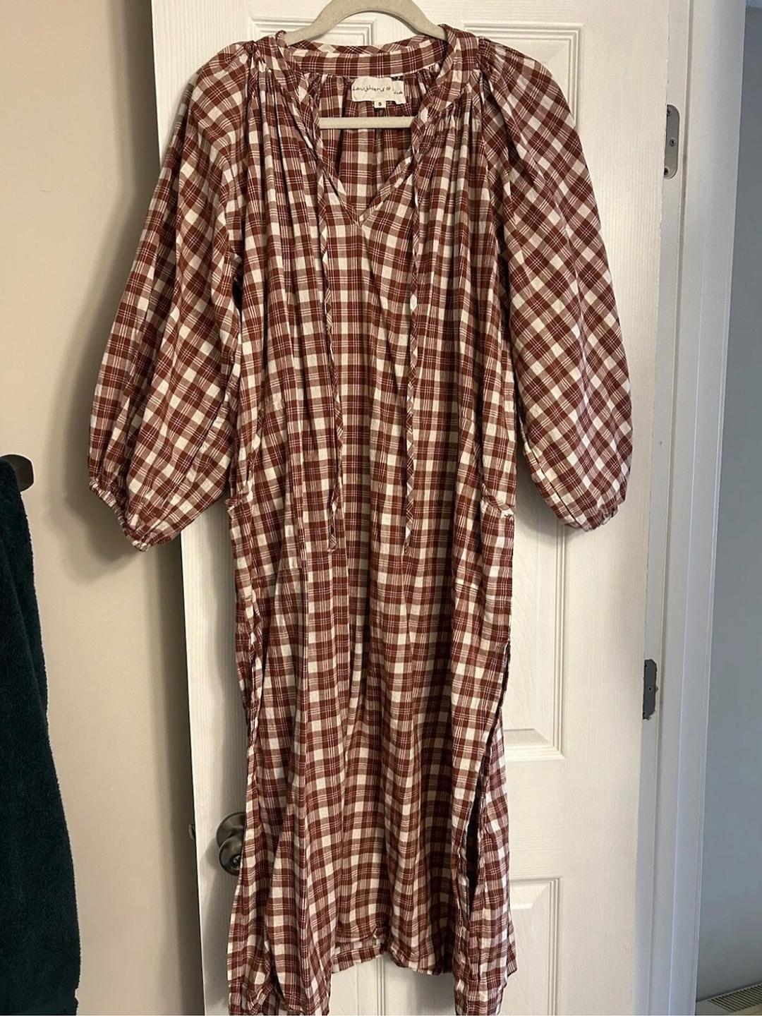 Daughters of India - poet dress plaid - Lucky Sweater