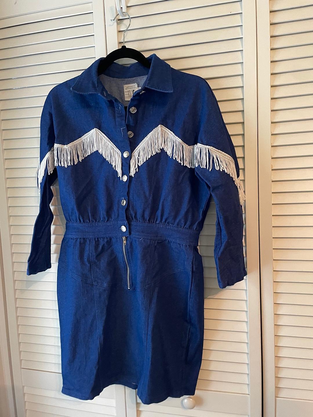 Fashion Brand Company - Denim Fringe Dress - Lucky Sweater