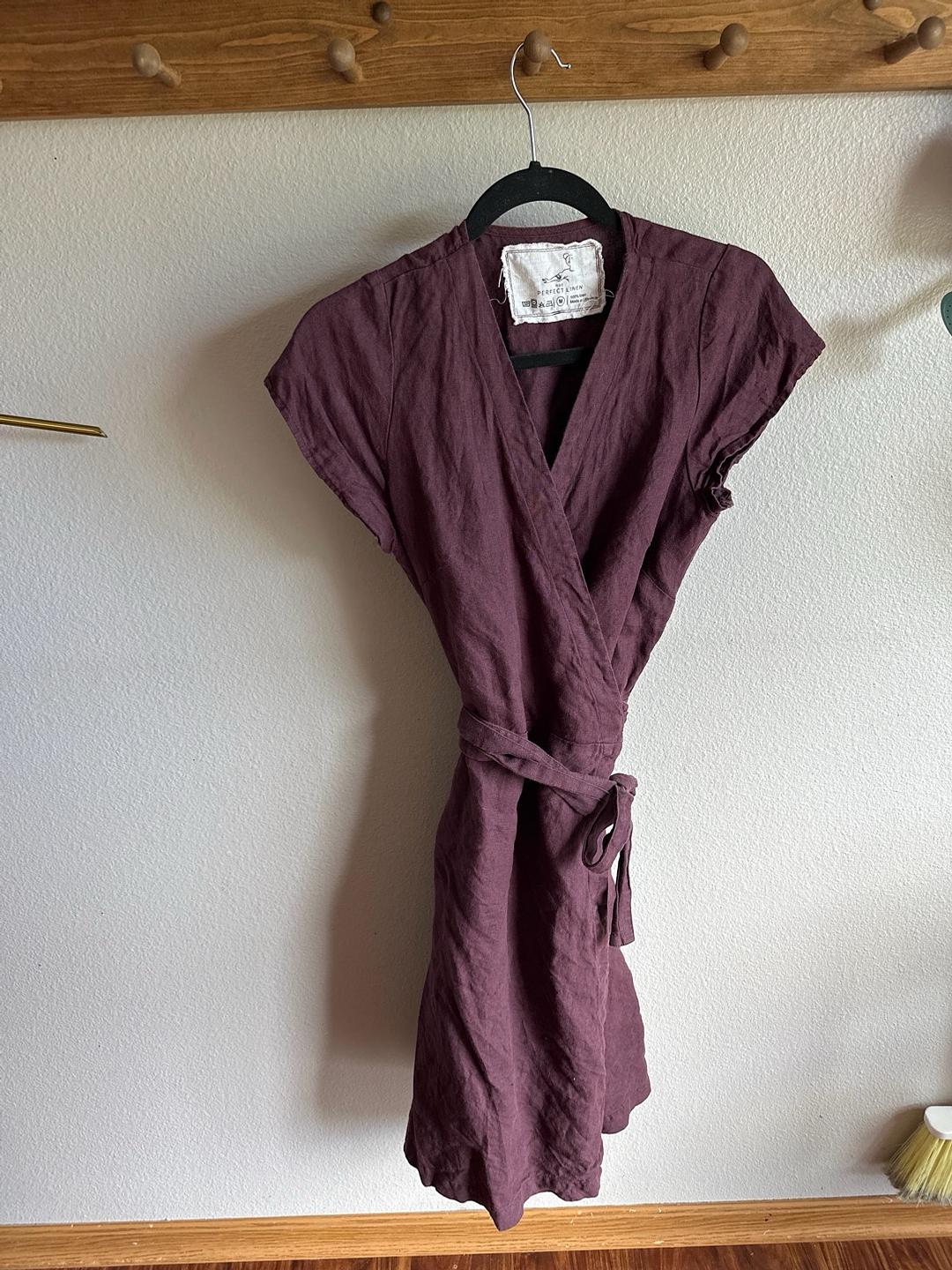 Not Perfect Linen - Cannes Wrap Dress - Lucky Sweater