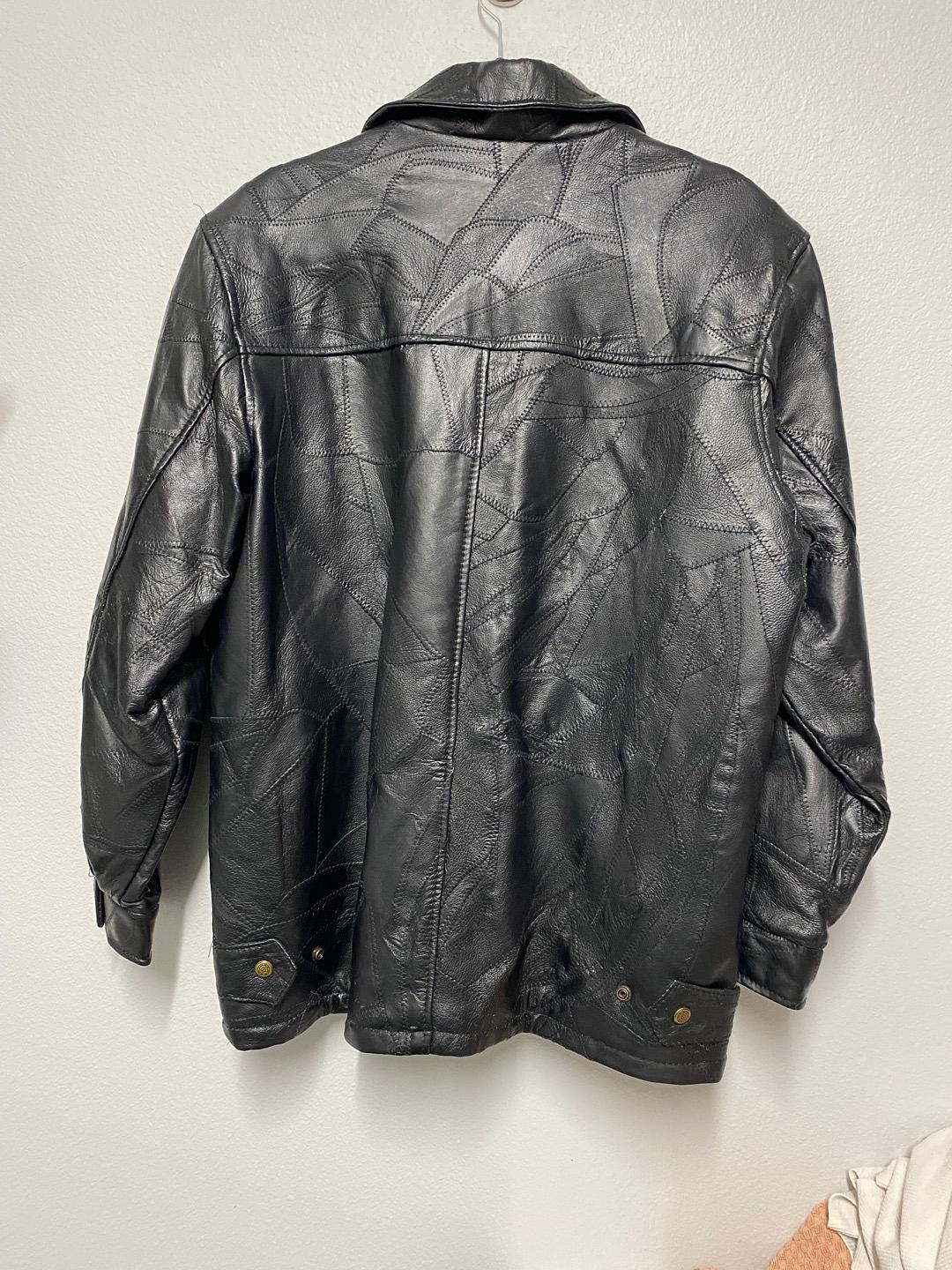 Leworld Fine Leather - Patchwork Leather Jacket - Lucky Sweater