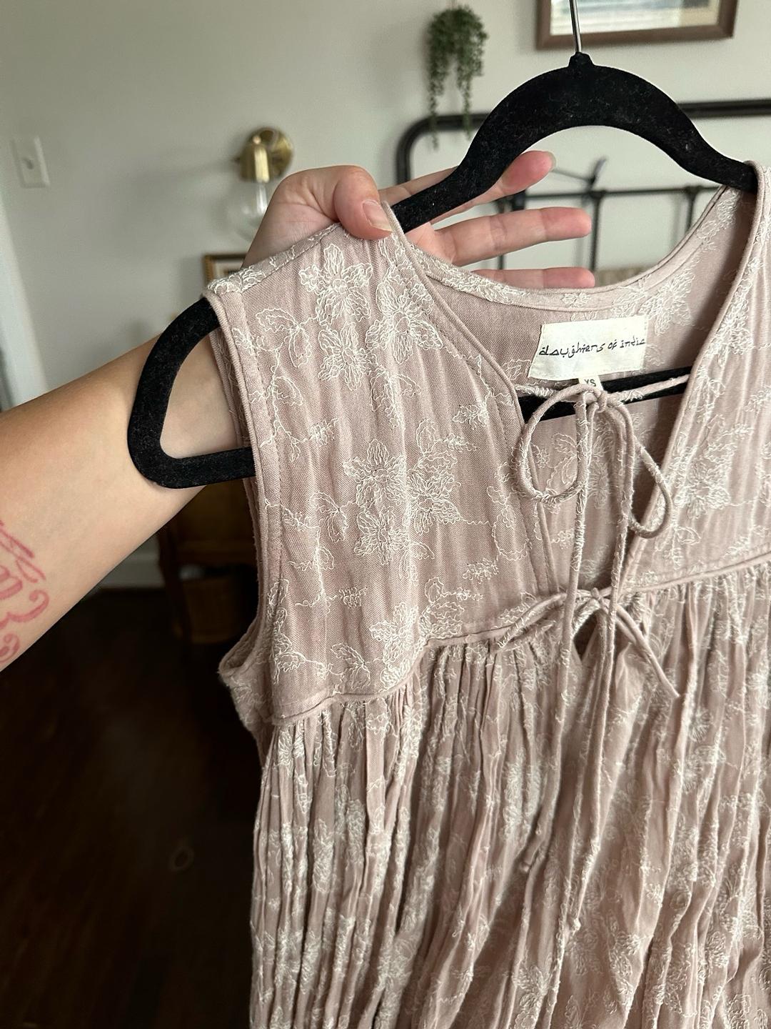 Daughters of India - Ishya Tie Front Dress - Lucky Sweater