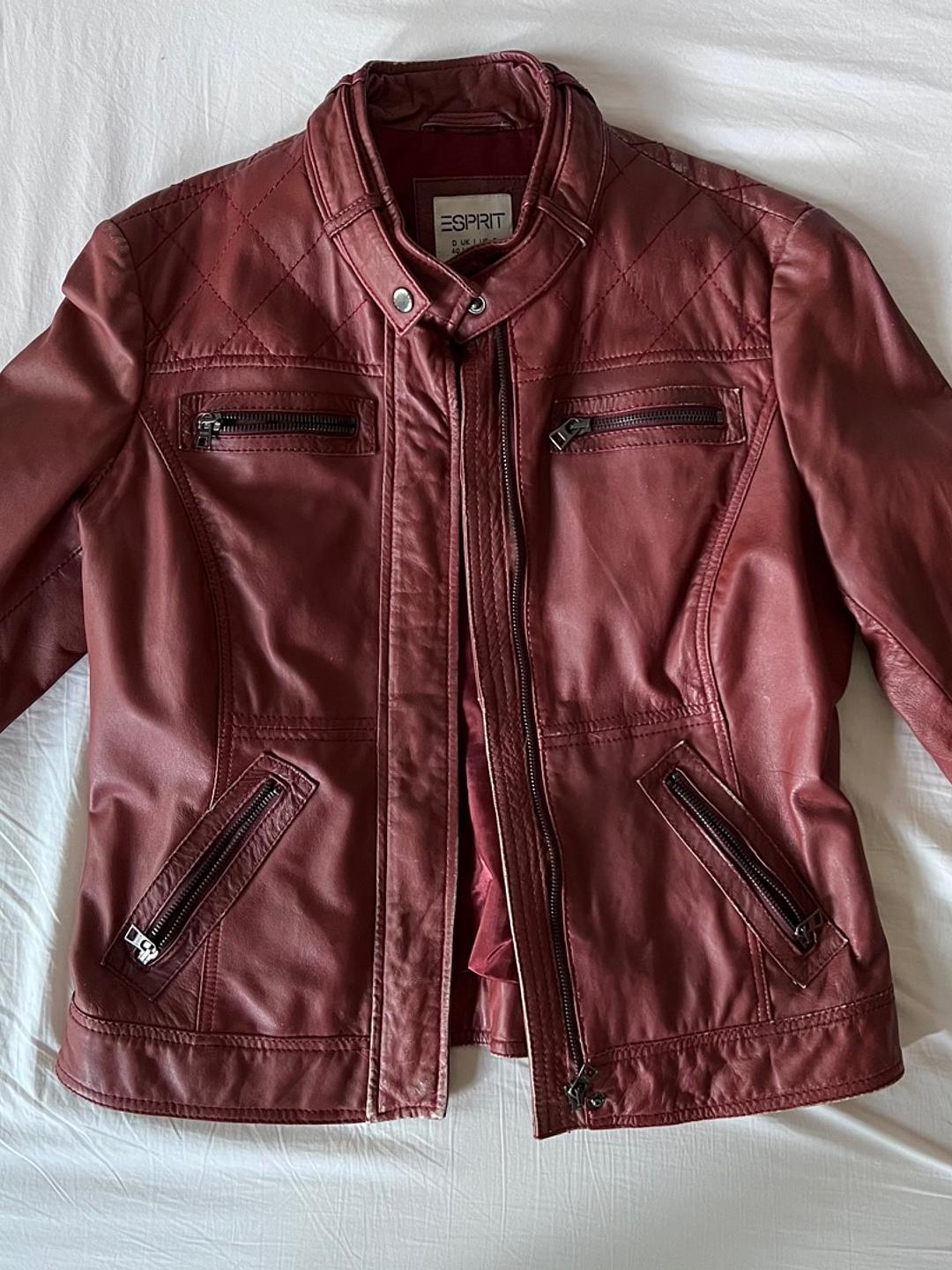 Esprit Esprit burgundy leather jacket US 10 Lucky Sweater