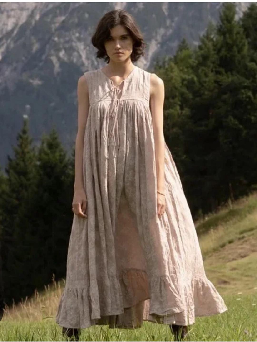 Daughters of India - Ishya Tie Front Dress - Lucky Sweater