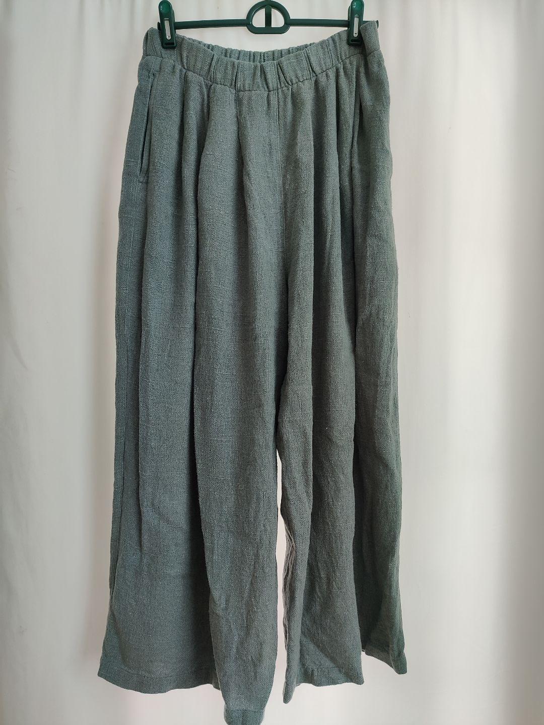 Eileen Fisher Vintage Flowy Linen Rayon Pants Lucky Sweater