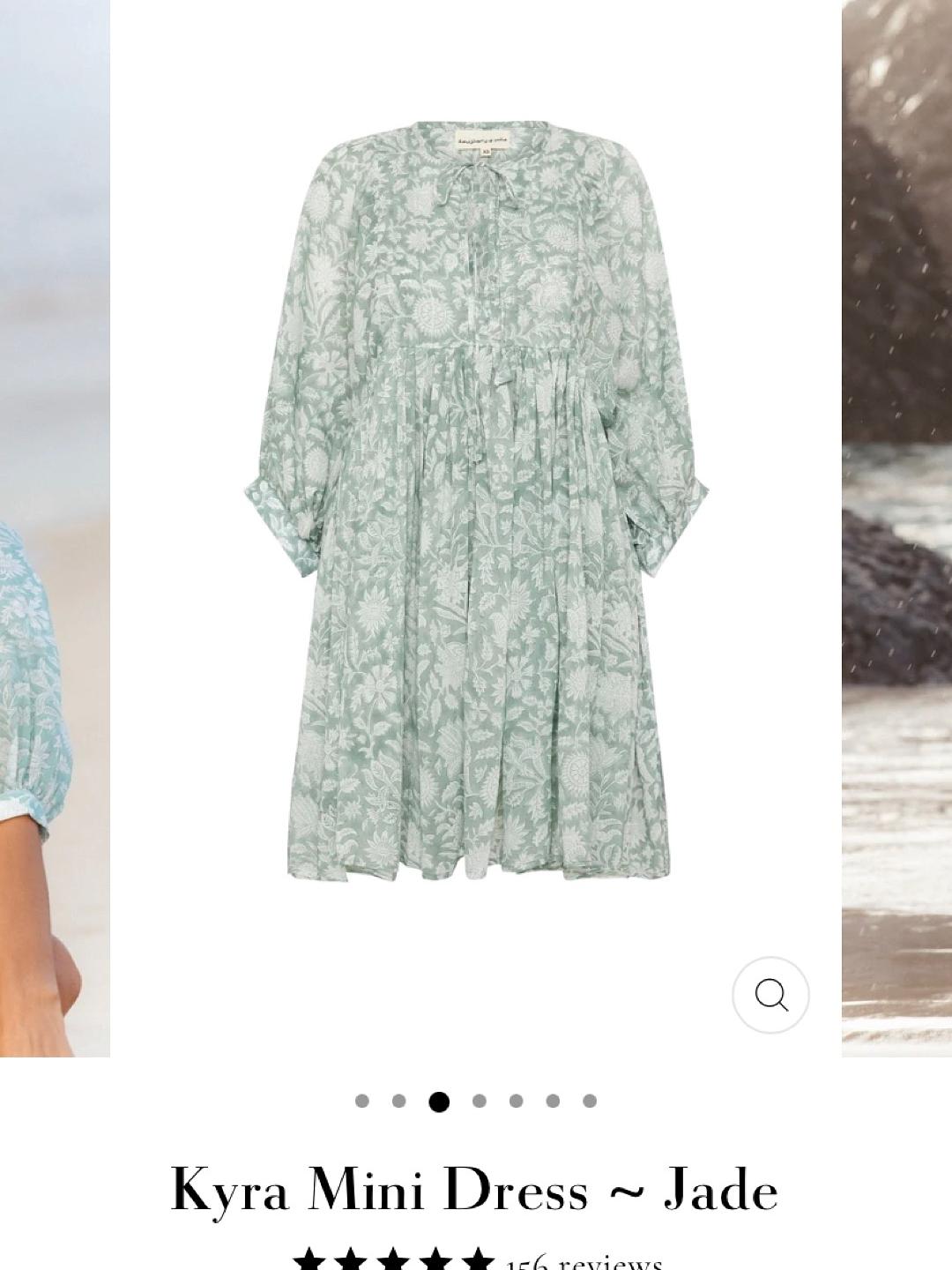 Daughters of India - Kyra Dress, mini, Jade, XS - Lucky Sweater