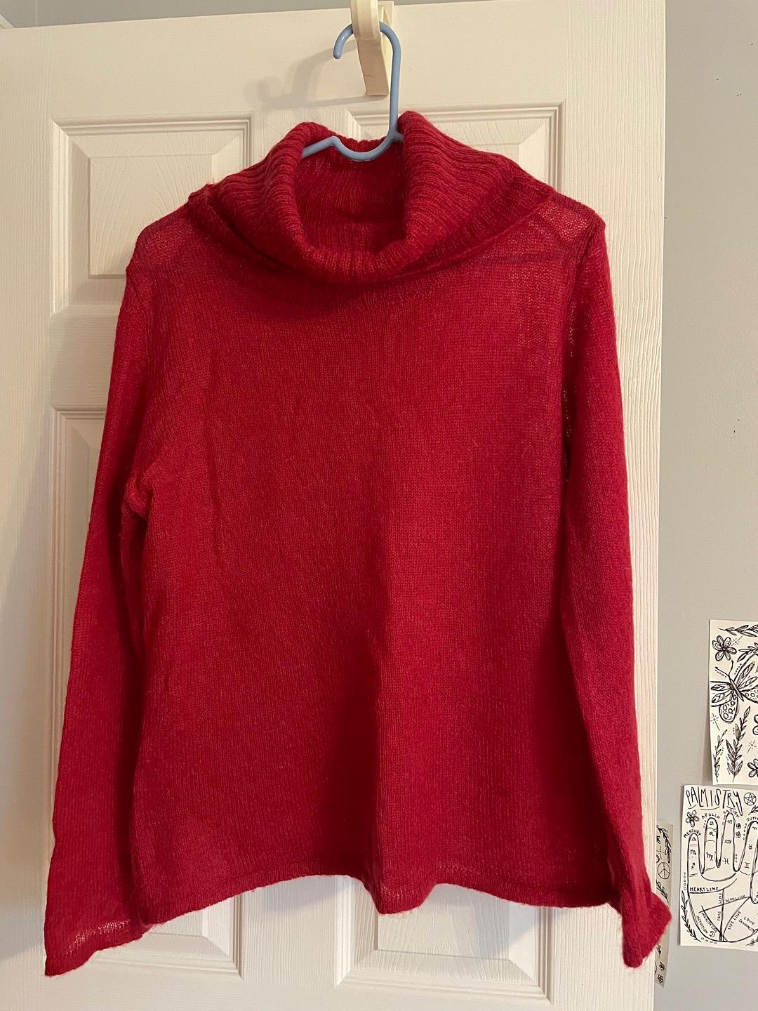 Eddie Bauer 2001 mohair cowl neck sweater Lucky Sweater