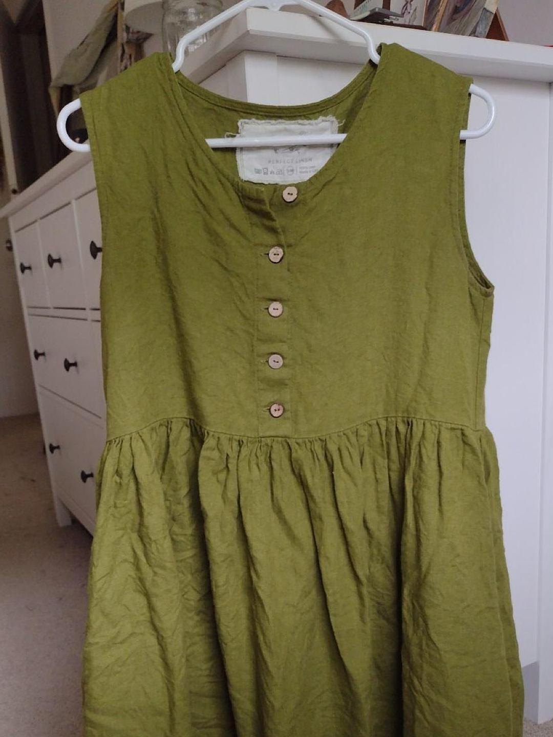 Not Perfect Linen - Mama Dress - Lucky Sweater