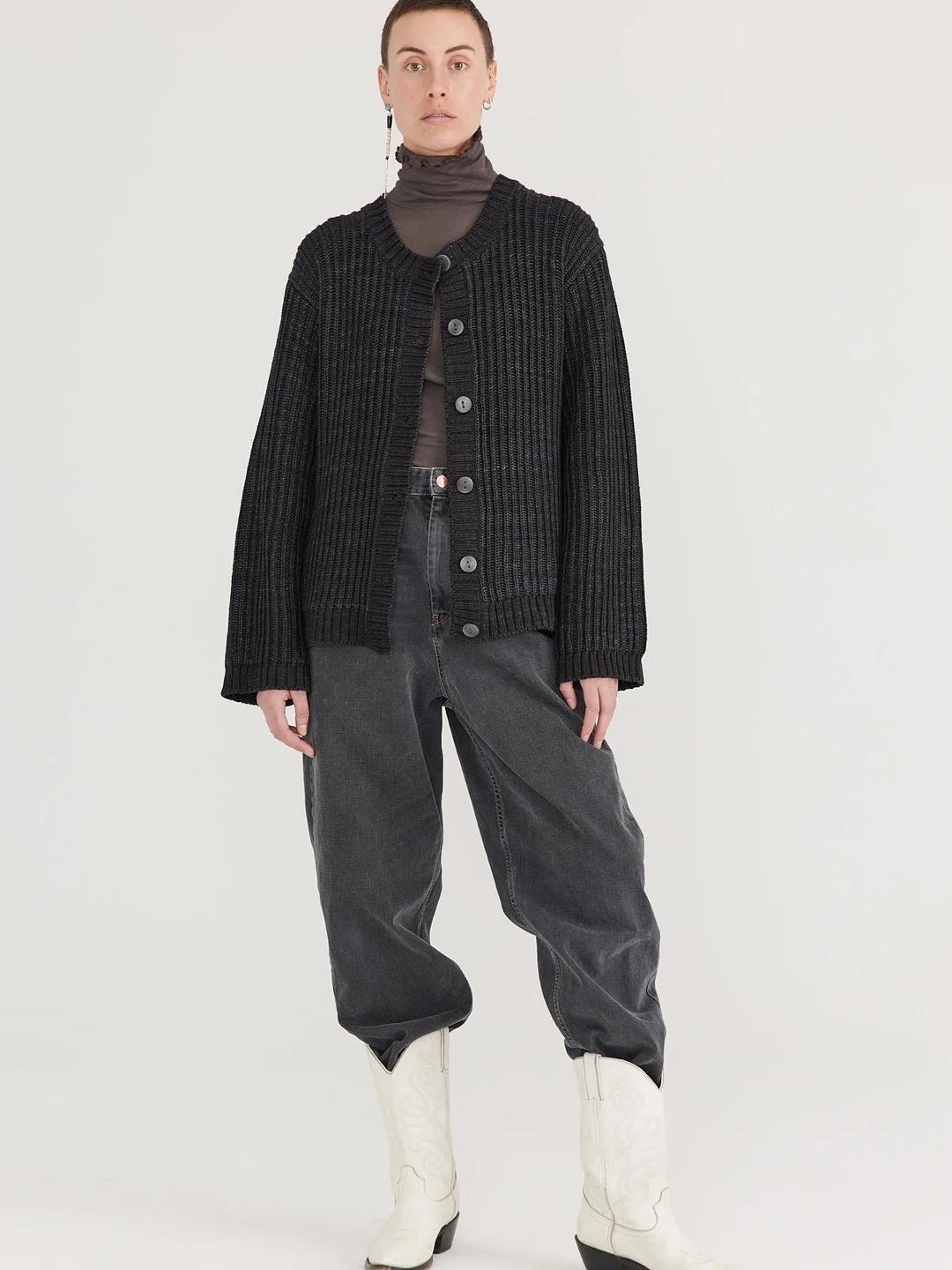Misha & Puff - Fisherman Cardigan in cotton - Lucky Sweater