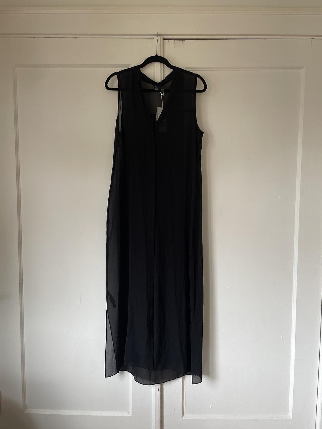 short sleeve sun dress Short Sleeve Modest Summer Dress L / Dark Blue
