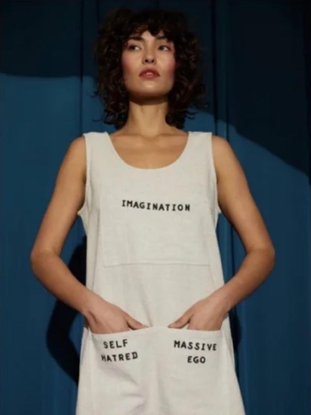 Fashion Brand Company - Artist Toolbox Linen Shift Dress - Lucky Sweater
