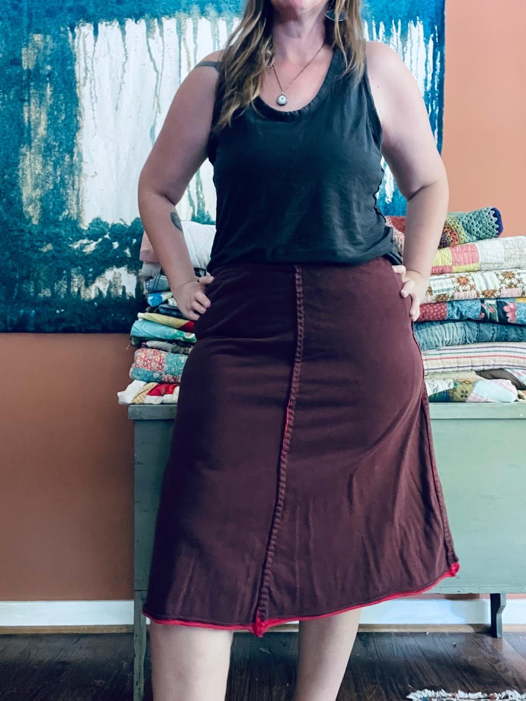 Alabama Chanin - Swing Skirt - Lucky Sweater